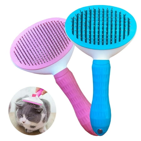 Pet Grooming Tool Pro Quality Self Cleaning Brush for Cats & Dogs Removes Mats Tangles and Loose Hair No More Nasty Shedding and Flying Hair (Best Way To Remove Dog Hair From Car Interior)