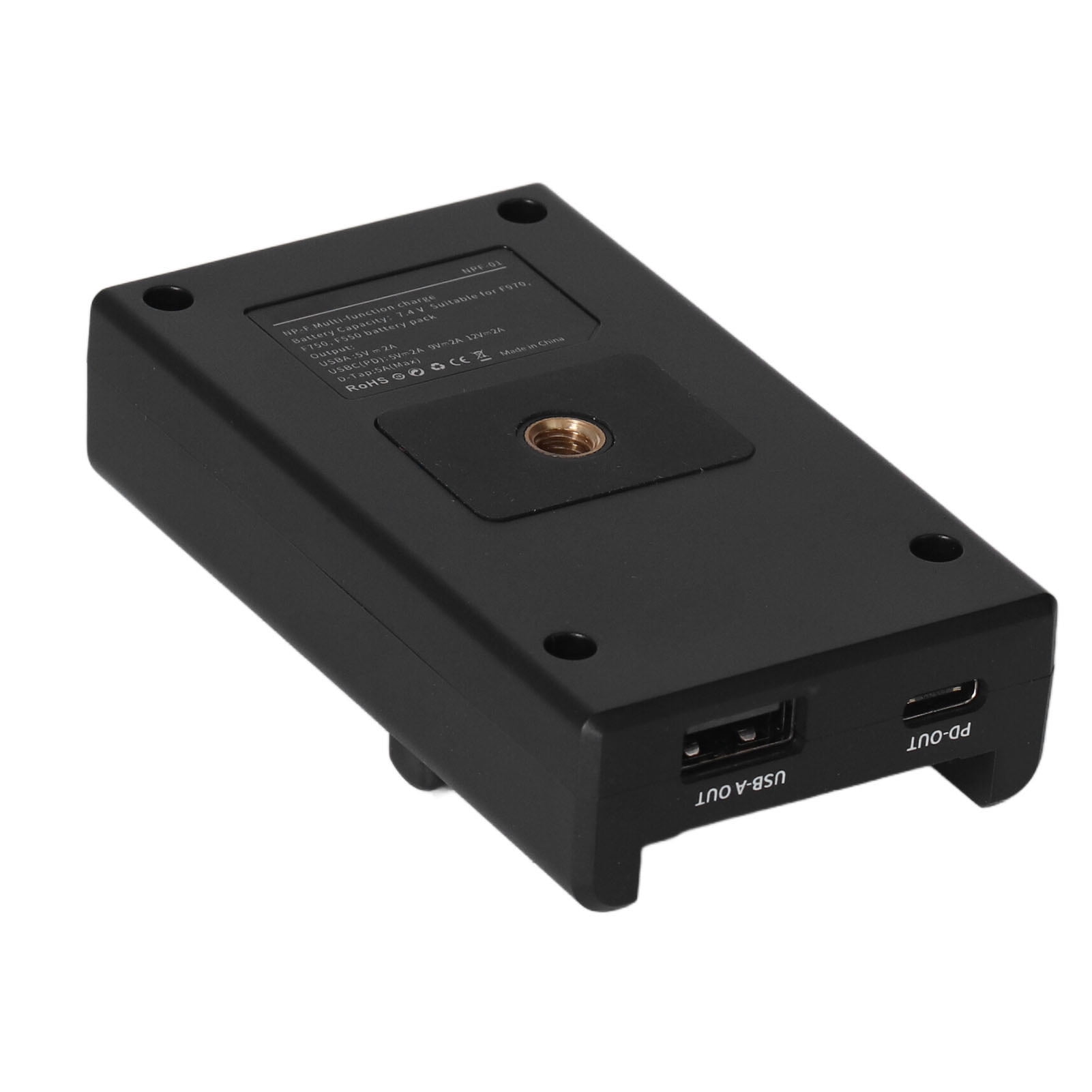 NPF Battery Adapter Plate with D TAP Type C USB A Output Battery Fast Charger with Indicator Lights for NPF550 F570