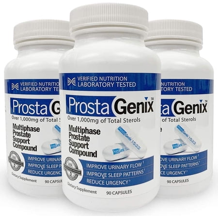 (3 Pack) Multiphase Prostate Supplement-Featured on Larry King Investigative TV Show - Over 1 Million Sold -End Nighttime Bathroom Trips, Urgency, & More. 90 Capsules