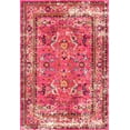 thumbnail image 2 of nuLOOM Anabel Distressed Floral Area Rug, 6' 7" x 9', Pink, 2 of 2