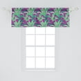 thumbnail image 2 of Ambesonne Floral Window Valance, Close up Silhouettes of Blossoming Hawaiian Plantation, Curtain Valance for Kitchen Bedroom Decor with Rod Pocket, 54" X 18", Dark Magenta Sea Green, 2 of 3