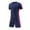 Dark Blue, variant on UFOUND Men Sportswear Set Short Sleeve T-Shirt With Shorts Outfits Athletic Summer Tracksuit For Fitness Football Sports Training Activities Basketball Competition Clothes