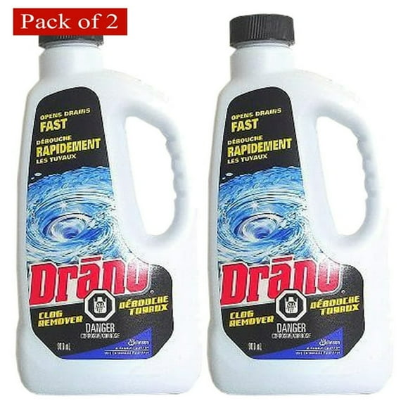 Drano Déboucheur Liquide 900ml (Lot de 2)