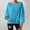 Blue sweater for women, variant on jtjvou Fuzzy Fleece Round Neck Sweatshirt Long Sleeve Pocketed Casual Fashion Top Comfortable Warm Fall Winter Wear Daily Use Fashionable Outfit Blue S