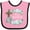 Pink and Black, variant on Inktastic Easter He Has Risen with Cross and Flowers Boys or Girls Baby Bib
