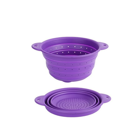 

SIEYIO Folding Silicone Drain Basket Fruit Vegetable Washing Basket Foldable Strainer