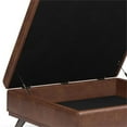 thumbnail image 6 of Pemberly Row Mid-Century 40" Faux Leather Storage Ottoman in Saddle Brown, 6 of 8