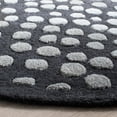 thumbnail image 2 of SAFAVIEH Soho Andrew Polka Dots Wool Area Rug, Dark Grey, 8' x 8' Round, 2 of 5