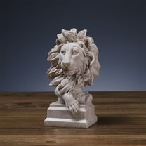 wtgtog Resin Lion Ornament, Resin Material Exquisite Craftsmanship, Unique Design Decorative, For Living Room Study & Bookcase, Animal Figurine