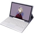 thumbnail image 3 of Funda de TPU con teclado Bluetooth y panel táctil con tapa de llave redonda para Samsung Galaxy Tab S9 FE X510/X516, 3 of 5
