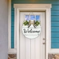 thumbnail image 6 of Tkrady Welcome Front Door Round Wood Sign Hanging Welcome Sign for Farmhouse porch Spring Welcome Sign Front Door Decoration (I), 6 of 6