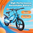 thumbnail image 5 of 24V Kids Electric Dirt Bike, 300W Super Power Motor, 12.43 MPH Max Speed, 16" Pneumatic Tires, Adjustable Seat, Power Display, Powered Ride On Motorcycle for Boys Girls Ages 5-12 Years Old (Blue), 5 of 7