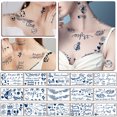 thumbnail image 4 of Yazhiji 30 Sheets Semi-Permanent Tattoos for Women Girls Kids , Lasting 1-2weeks Tiny Tattoo Stickers (Flower), 4 of 7