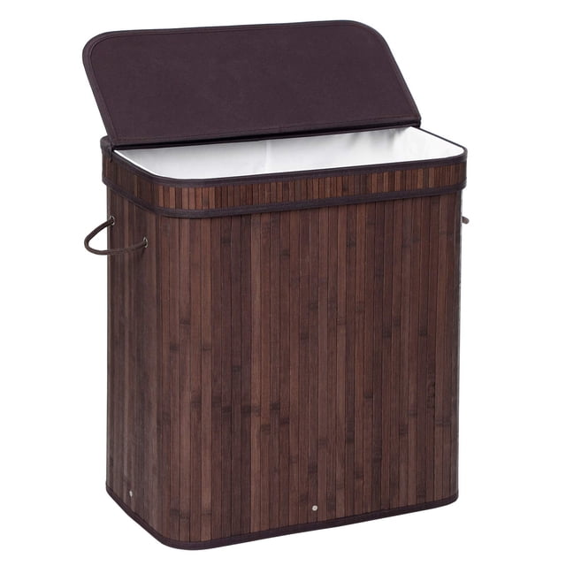 Cesto de ropa SONGMICS Bamboo con tapa 100L Brown ULCB063K02