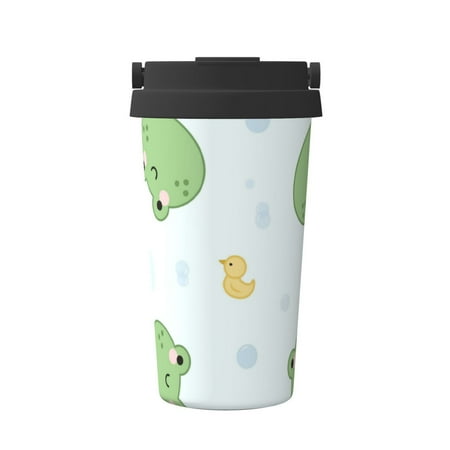 

KLL Kawaii Frogs Pattern Stainless Steel Vacuum Insulated Tumbler - Carry Insulated Coffee Mug - Reusable Insulated Cold Brew Iced Coffee Cup Thermos