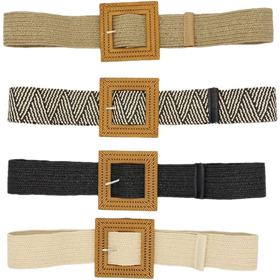 COSMOBETTY Nylon Waist Belt 1 Pc for Women Dresses Beige 37.8x2x0.2in Vintage Wide Adjustable Size