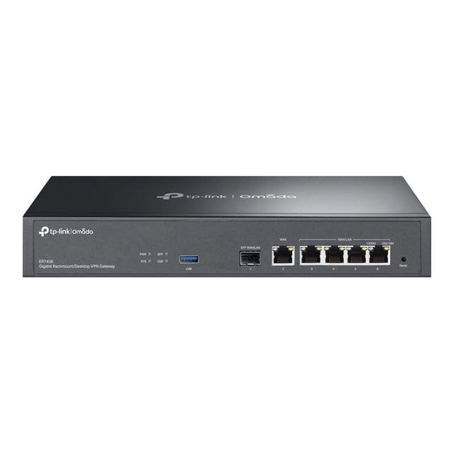 TP-Link Omada ER7406 V1 - Router 4-port switch - 1GbE - WAN ports: 6 - rack-mountable