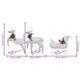 thumbnail image 2 of vidaXL Christmas Decoration Reindeer and Sleigh with LEDs Christmas Lighting, 2 of 10