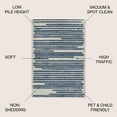 thumbnail image 6 of JONATHAN Y MOROCCAN HYPE 3 x 5 Area Rug, Khalil Berber Stripe - Cream/Navy, MOH207E-3, 6 of 10