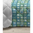 thumbnail image 3 of Geometric Down Alternative Comforter, Continuous Pattern with Modernistic Diagonal Striped Rhombuses, Microfiber Quilt for All Season, 5 Sizes, Pale Purpleblue White, by Ambesonne, 3 of 3