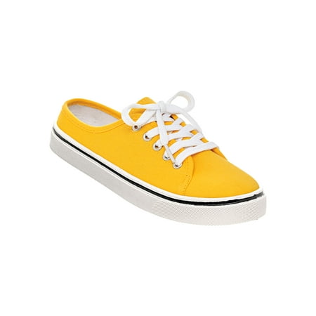

Women s Adult Angel Steps Tatum Mule Casual Shoes Yellow 8 Wide US Women