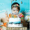 thumbnail image 4 of Topper para pastel EONNCNT Oh Baby azul claro con brillo, 4 of 7