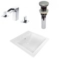 thumbnail image 1 of American Imaginations 21.5-in. W 3H8-in. Ceramic Top Set In White Color - Overflow Drain Incl. AI-30035, 1 of 9
