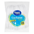 thumbnail image 1 of Cucharas desechables Great Value de plástico jumbo 25 pzas, 1 of 1