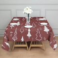 thumbnail image 3 of Red Christmas Tree and Star Pattern Square Tablecloth,Waterproof Square Table Cover,Wipeable Spillproof Washable Table Cover for Home Kitchen Party Decor 42"X42"(107x107cm), 3 of 6