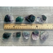 WHOLESALE Raw Rainbow Fluorite, Natural Rainbow Fluorite Stone, Natural Rough Rainbow Fluorite, Rainbow Fluorite Healing Crystal (Rainbow Fluorite, 0.25 Pound)