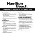 thumbnail image 4 of Hamilton Beach 2 Quart Enamel Coated Cast Iron Round Sauce Pan with Lid, Red, 4 of 8