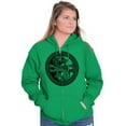 thumbnail image 3 of Dragon Yin Yang Style Symbol Balance Zip Up Hoodie Men's Women's Brisco Brands X, 3 of 6