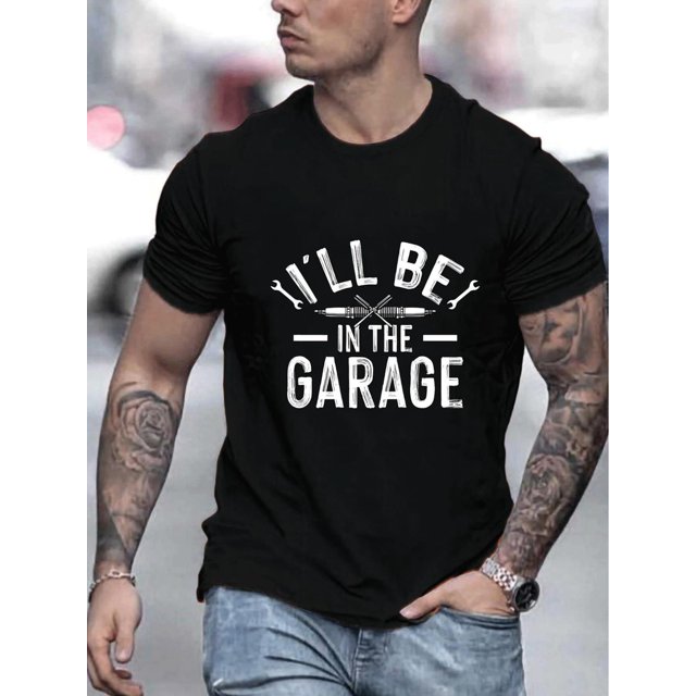 Men's Trendy Casual Sports Tee - Crew Neck, Short Sleeve with Unique Print Design - Perfect for Summer