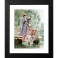 thumbnail image 2 of Georges Jules Victor Clairin 14x18 Black Modern Framed Museum Art Print Titled - Elegant Ladies Fishing, 2 of 5