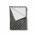 thumbnail image 2 of Lattice Soft Flannel Fleece Throw Blanket, Vertical Borders with Short Lines and Triangle Arrow Chevron Shapes, Cozy Plush for Indoor and Outdoor Use, 60" x 80", Charcoal Grey Eggshell, by Ambesonne, 2 of 6