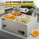 thumbnail image 2 of Calentador de alimentos comercial VEVOR de 110 V, 4x1/4GN, baño María de acero i, 2 of 9