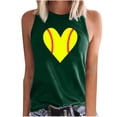 thumbnail image 2 of CEHVOM Mode Décontractée Femmes Sans Manches Imprimé Dames Col Rond Hauts Gilet T-Shirt, 2 of 5