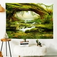 thumbnail image 5 of CASAFUN Forest Scenery Art Design Calico Tapestry, Green Tree in Misty Forest Tapestry Wall Hanging Nature Scenery Wall Tapestry Decor for Living Room Bedroom, 5 of 6