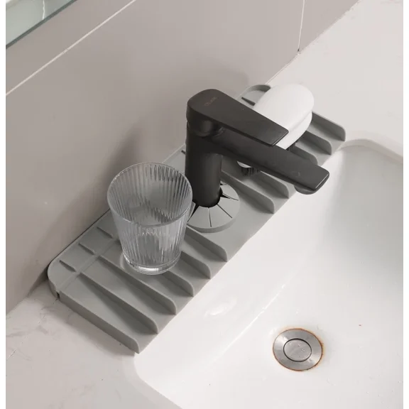 Comfortaid 9-Degree Sloped Draining Mat For Kitchen Faucet, Angled Sink Mat