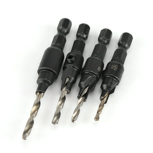 Drill Bit, Woodworking 1/4inch Drill Bit Set, PVC Plate For Carbon