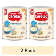 (2 pack) Nestle Cerelac Wheat Cereal with Milk Baby Food, 14.1 oz