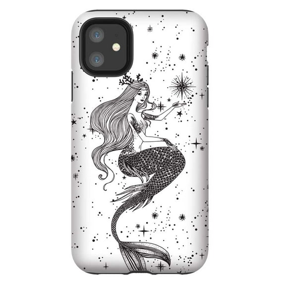 Screenflair Designer Case for iPhone 11 | Lightweight | Dual-Layer | Drop Test Certified | Wireless Charging Compatible - Star Mermaid Glossy