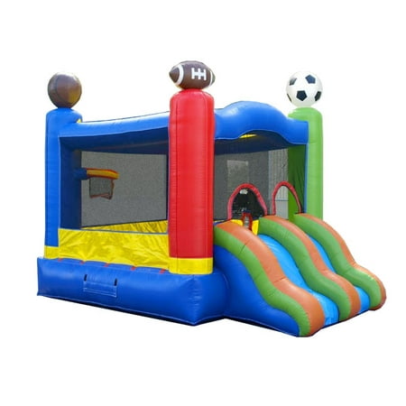 - Pogo Crossover Dual Lane Sports Bounce House Slide Combo