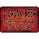 thumbnail image 1 of Placa Metal Vintage Bebo Pintura Hierro Rectangular Bar 30x20cm, 1 of 9