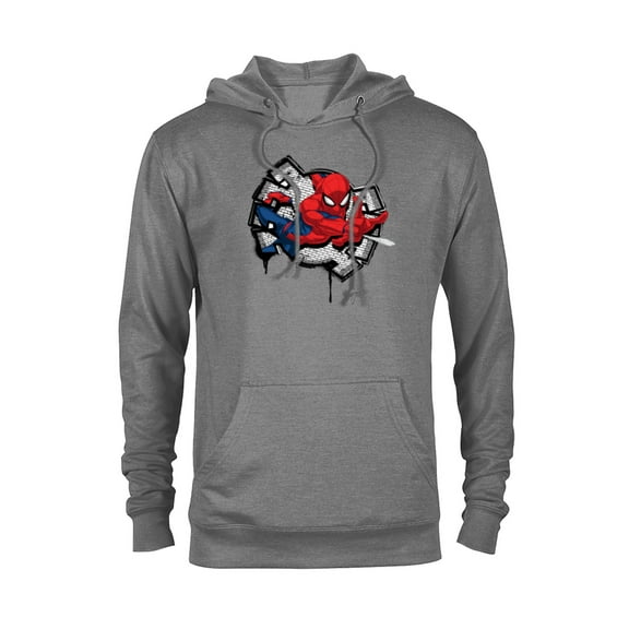 Marvel Spider-Man Spider Symbol Street Art Thwipp - Pullover Hoodie for Adults - Customized-Athletic Heather