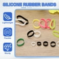 thumbnail image 5 of Uxcell Silicone Rubber Bands Cable Ties 0.9", Flat Rubber Elastic Band for Office Supplies Home Cord Wrapping, White 200 Pcs, 5 of 7