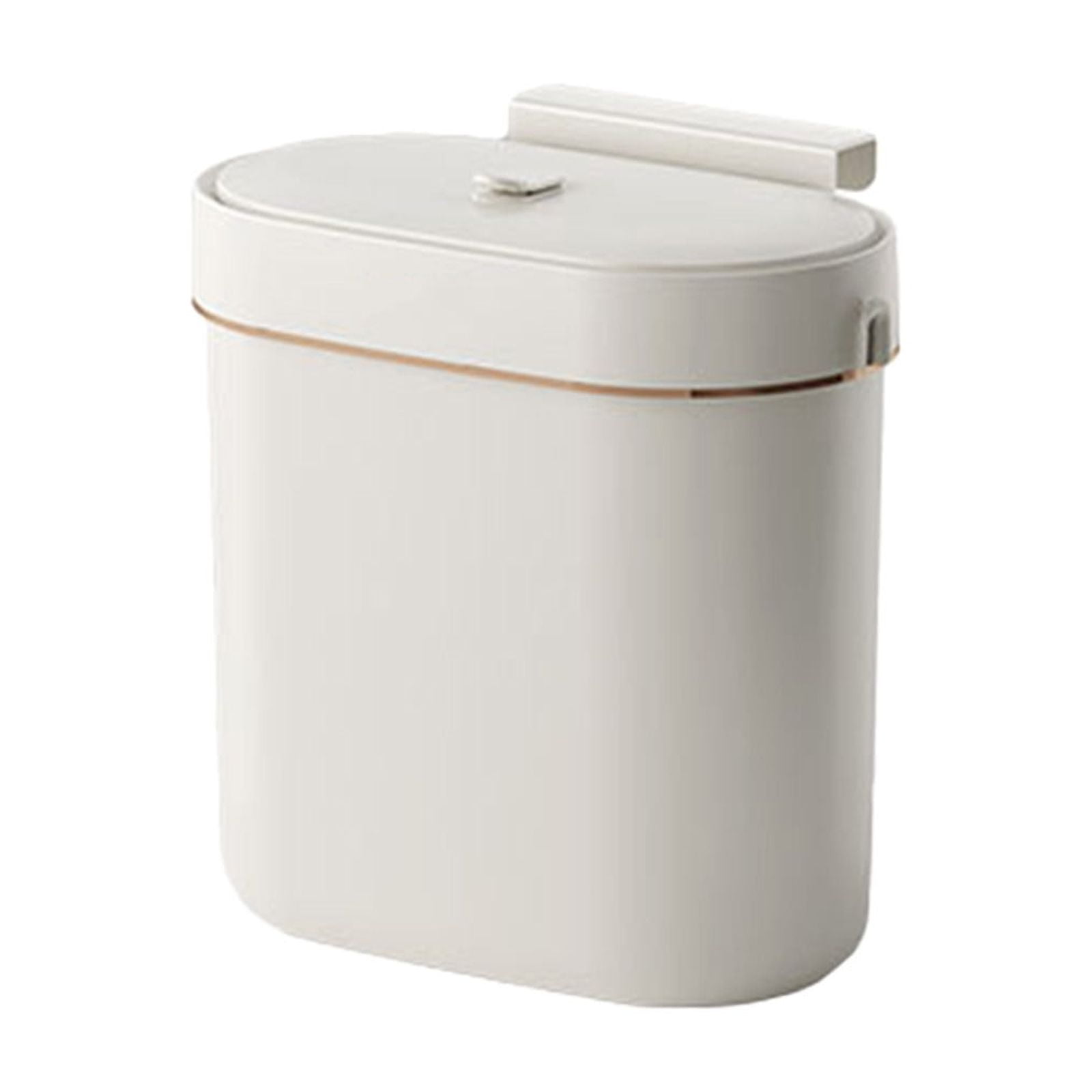 2 Gallon Kitchen Compost Bin for Counter Top or Under Sink, Hanging Small Kitchen Trash Can with Lid, Wall Mounted Waste Basket Bin Garbage Can for Bathroom
