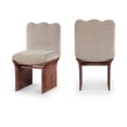 thumbnail image 2 of Meridian Furniture Shaw Beige Chenille Fabric Upholstered Dining Chair, 2 of 10