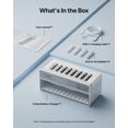 thumbnail image 2 of Linogy 8-Slot AA AAA Battery Charging Station & Organizer with Storage Drawer â Smart Battery Recharger for Lithium NiMH NiCd, Auto-Drop Hub with E-Ink Display for Home & Gami, 2 of 9