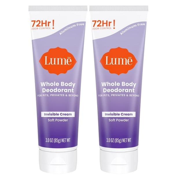 Desodorante Lume Crema invisible para todo el cuerpo, 90 ml (paquete de 2)